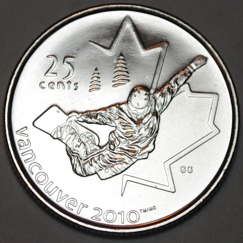 2008 Canadian 25-Cent Vancouver 2010 Olympics: Snowboarding